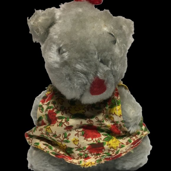 Russ Berrie Hippo Plush Nutshells Vintage 1977 Gray Stuffed Animal Toy Mini 5in. - Picture 8 of 11